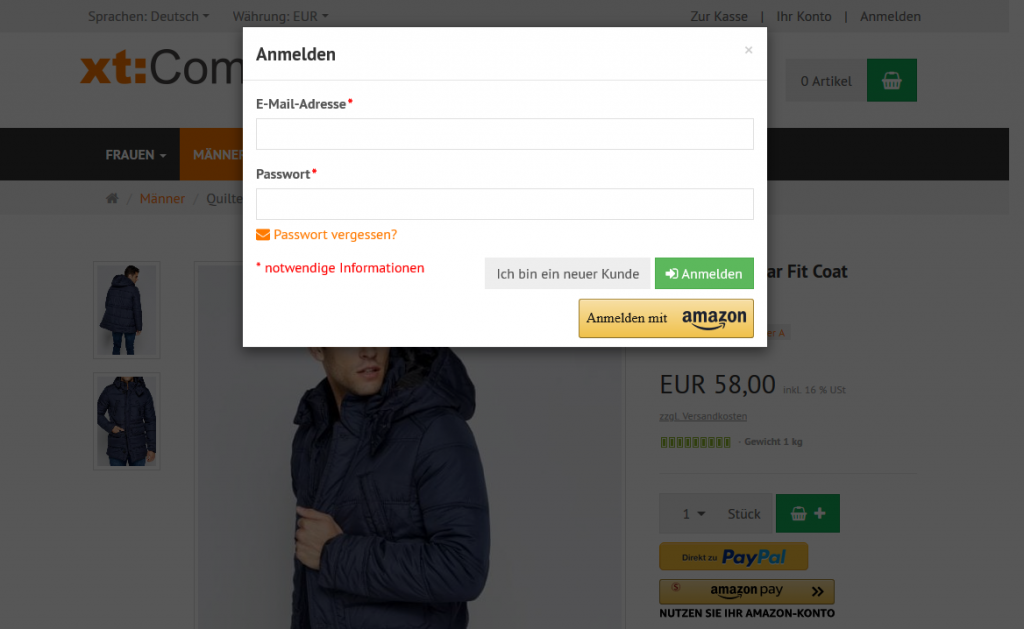 Amazon Pay - Loginbox